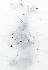 abstract design of technological network in white color