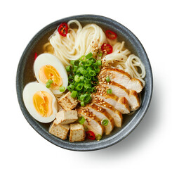 bowl of asian ramen soup