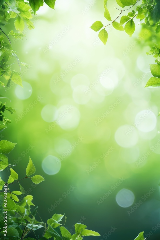 Sticker beautiful natural spring summer defocused panoramic background