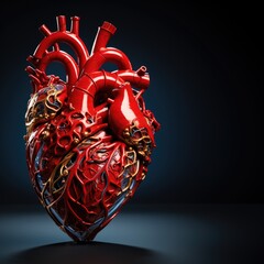 3d rendering of a artificial human heart