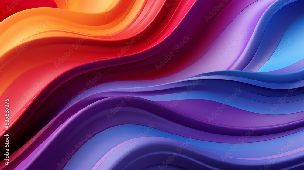 Poster abstract colorful background with vibrant wavy shapes