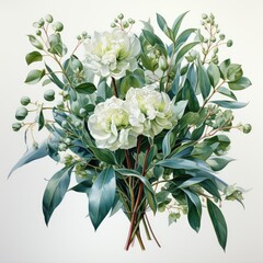 Obraz na płótnie Canvas beautiful compelling botanical eucalyptus greenery bouquet