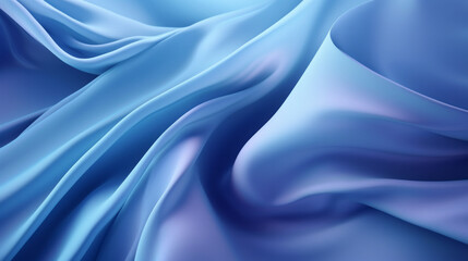 Obraz premium A close-up of vibrant blue silk fabric with a smooth and luxurious texture