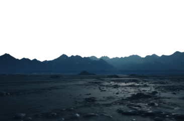 global warming concept. Isolated transparent PNG. Alien landscape. desert landscape.