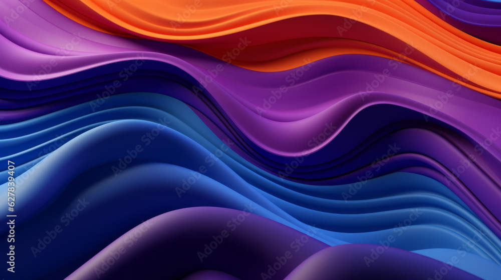 Poster abstract colorful background with vibrant wavy shapes