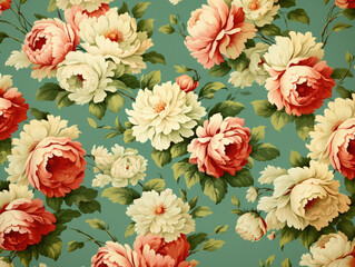 seamless pattern with flowers, floral background