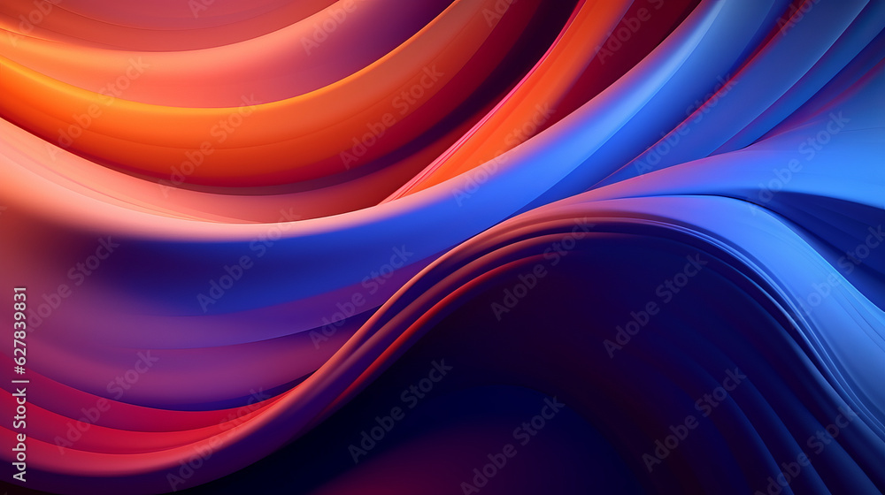 Poster a vibrant abstract background with flowing waves of color