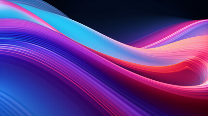 Fototapeta premium A vibrant and dynamic wave on a dark backdrop
