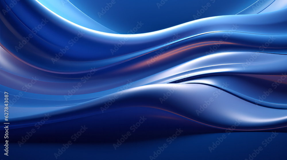 Aufkleber a vibrant and dynamic blue abstract background with flowing lines and waves