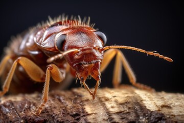 Bed bug macro. Cimex hemipterus, close up view.