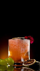 Refreshing colorful cocktails are on the bar. club life alcohol