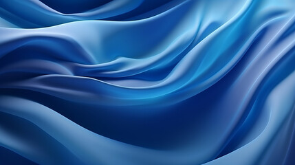 Fototapeta premium A vibrant blue abstract background with flowing wavy lines