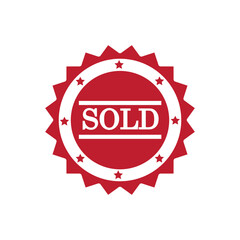 sold icon logo vector design template