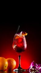 Refreshing colorful cocktails are on the bar. club life alcohol
