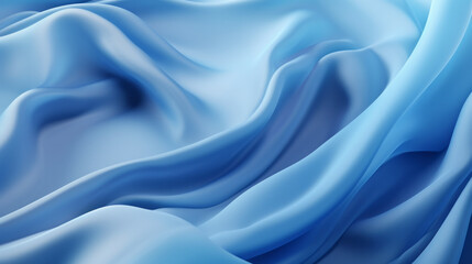 Fototapeta premium Blue fabric with wavy lines