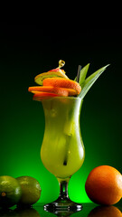 Refreshing colorful cocktails are on the bar. club life alcohol