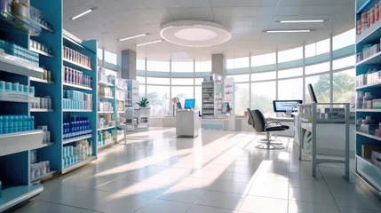 Zelfklevend Fotobehang Modern interior of drugstore © didiksaputra