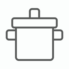 pot icon, crock vector illustration