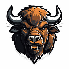 Esport vector logo bison, bison icon, bison head, vector, bull