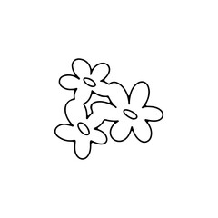 vector illustration of blended flower doodle