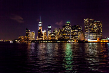 Naklejka premium New York City Skyline at Night