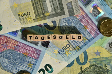 Tagesgeld, Festgeld und Zinsen - obrazy, fototapety, plakaty
