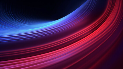 A vibrant abstract background with flowing red and blue wavy lines