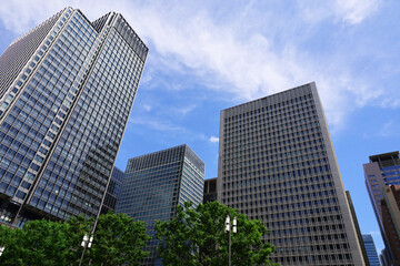 Fototapeta na wymiar Skyscrapers in Marunouchi, Tokyo