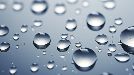 Water Drops on Gray Metal
