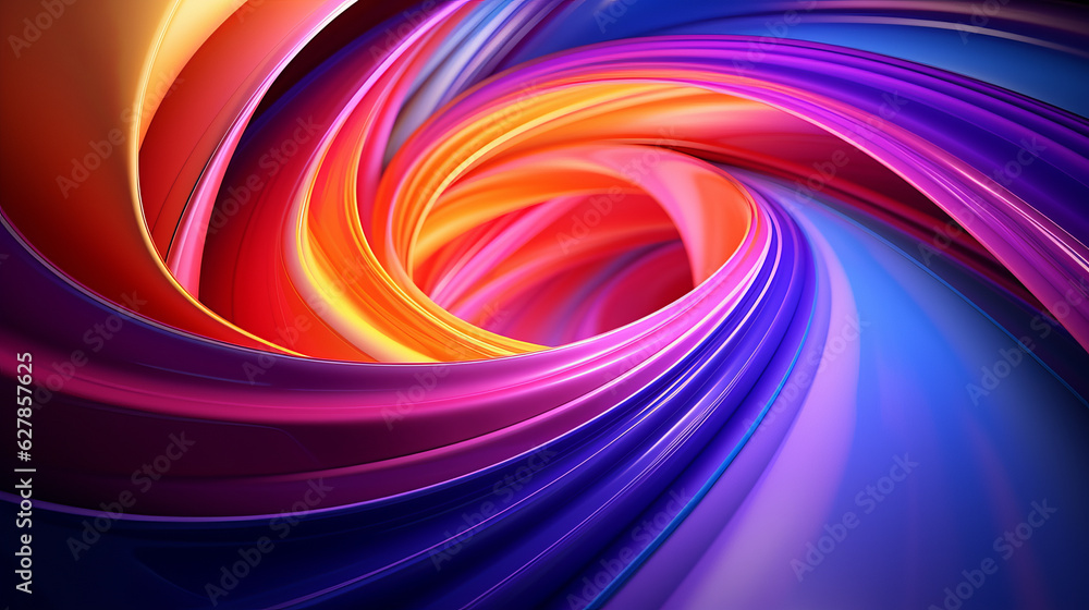 Aufkleber a vibrant and intricate spiral design in an abstract background