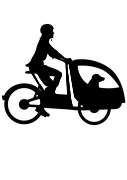 Lasten Fahrrad mit Hund