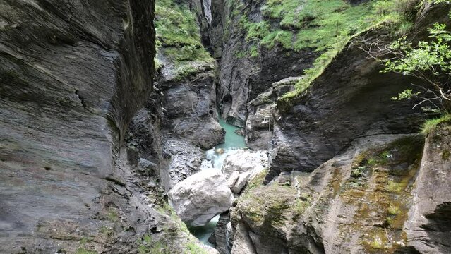 Viamala canyon in the Swiss alps