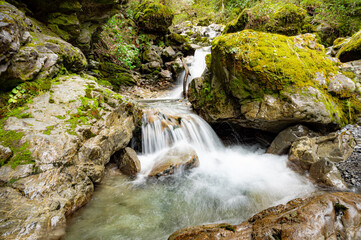 waterfall in the mountains