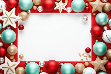 Fototapeta na wymiar Christmas frame, Christmas decorate, Christmas concept.