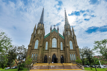 St. Dunstan's Basilica, Cathedral of the Diocese of Charlottetown in Charlottetown, Prince Edward Island, Canada. 