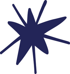 Christmas star illustration in doodle style