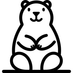 Prairie dog outline svg vector