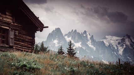 Französische Alpen in der Nähe von Chamonix, Aiguille du Midi