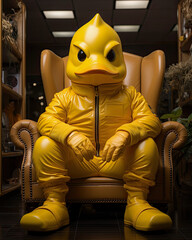 Yellow Rubber Ducky Character