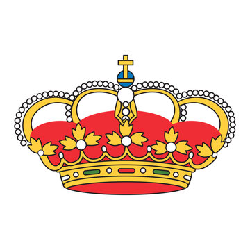 Isolated colored royal crown icon Vector