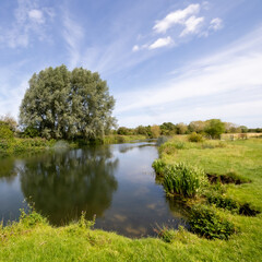 landscape with river Thames, England