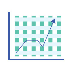 Isolated business growing graph icon Vector