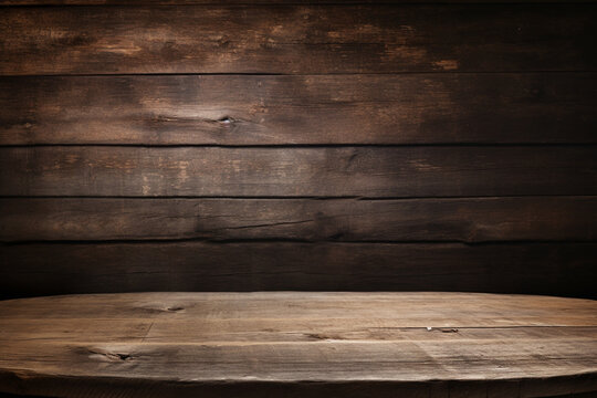 background of barrel and worn old table of wood