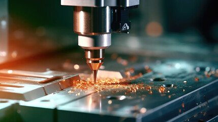 CNC milling machine Process, The CNC lathe produces steel parts for the automotive manufacturing process, metal