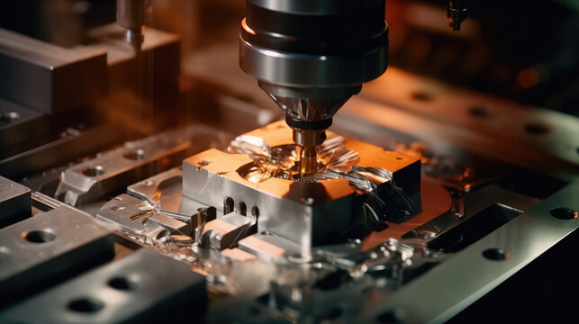 CNC milling machine Process, The CNC lathe produces steel parts for the automotive manufacturing process, metal