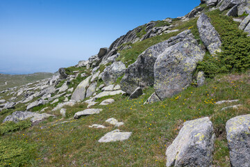 Landscape of Rila Mountain near Kalin peak, Bulgaria