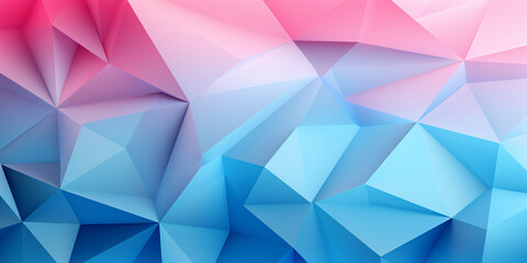 Fototapeta premium Abstrakter Polygon Hintergrund blau pink - mit KI erstellt