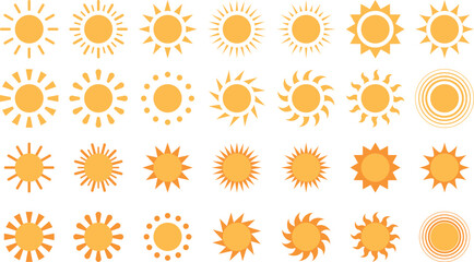 太陽のベクターイラストセット
