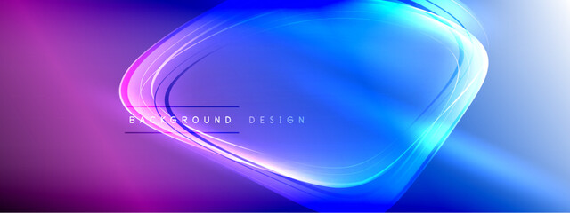 Vector abstract background - liquid transparent bubble shapes on fluid gradient with shadows and light effects