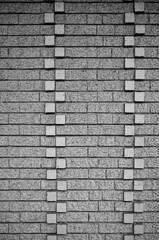 Gray and White Brick Wall with Facade